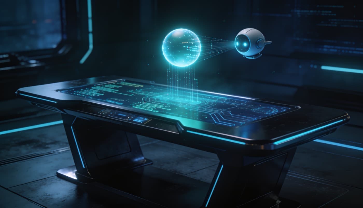 Glowing 3D neural network of nodes and fiber-optic connections in deep space