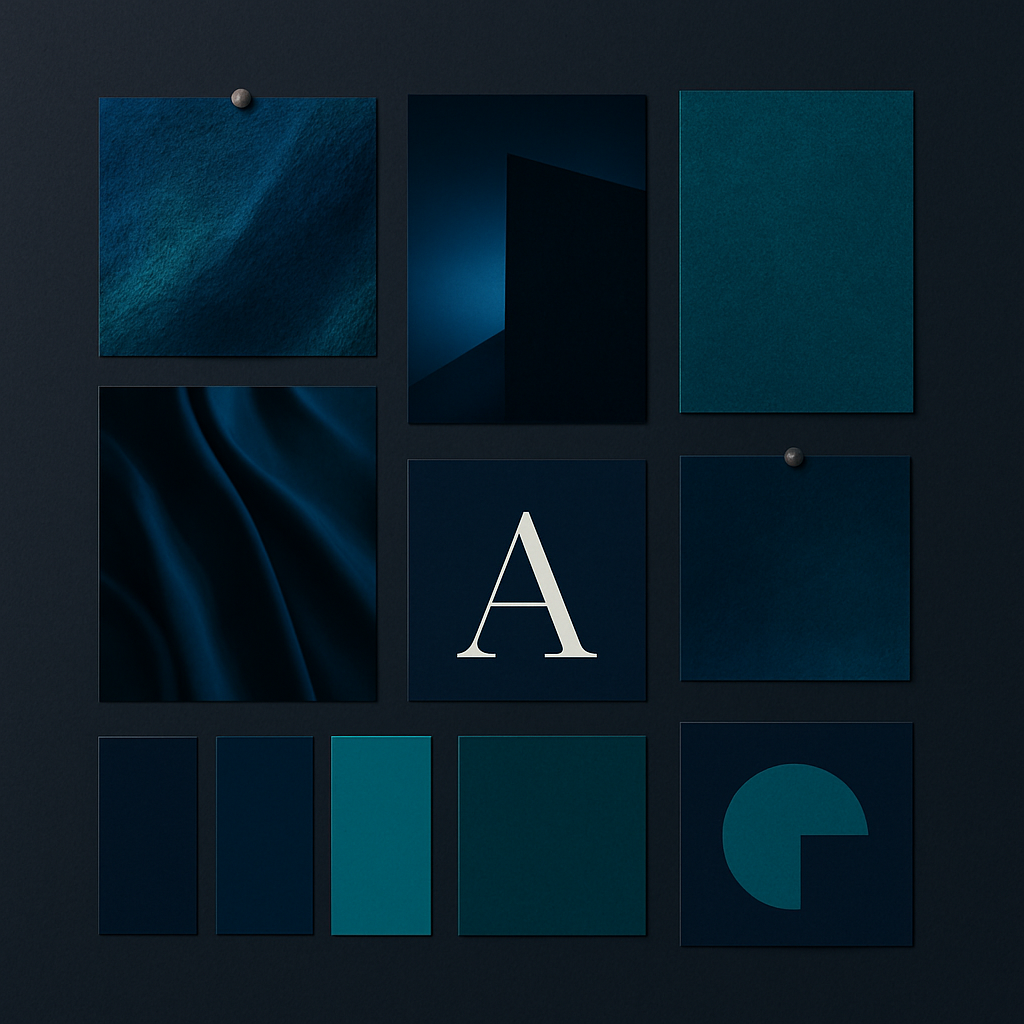 Brand moodboard and art-direction collage