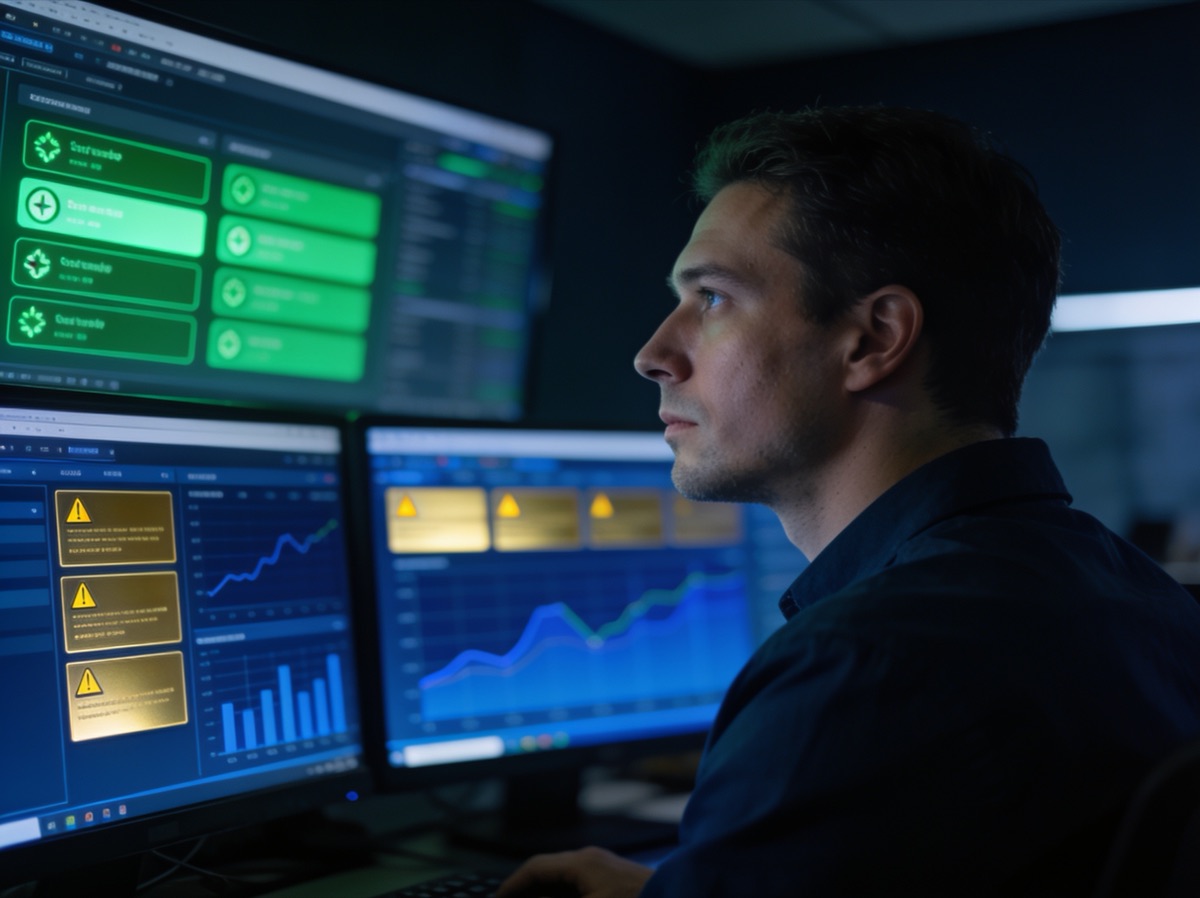 The studio monitoring station, where performance work is verified before it ships