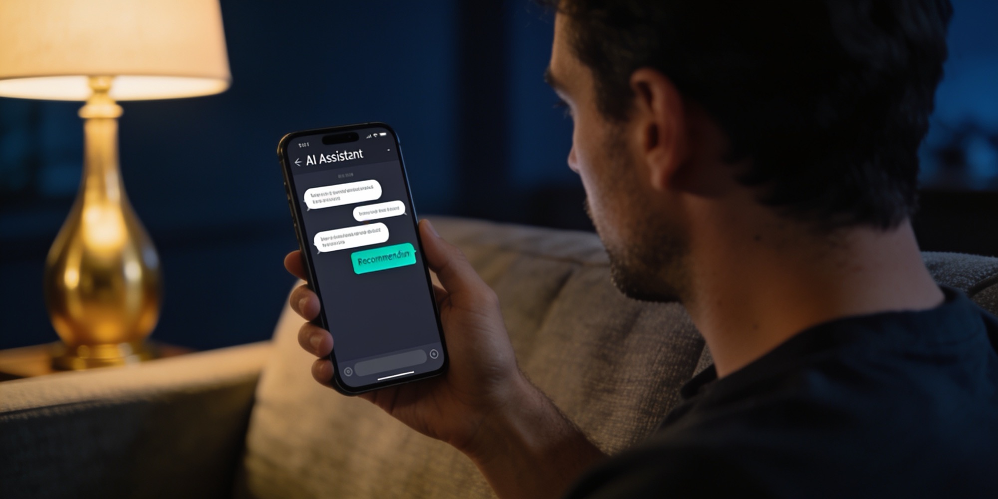 An AI assistant answering a customer question on screen, drawing on pages its crawlers could reach